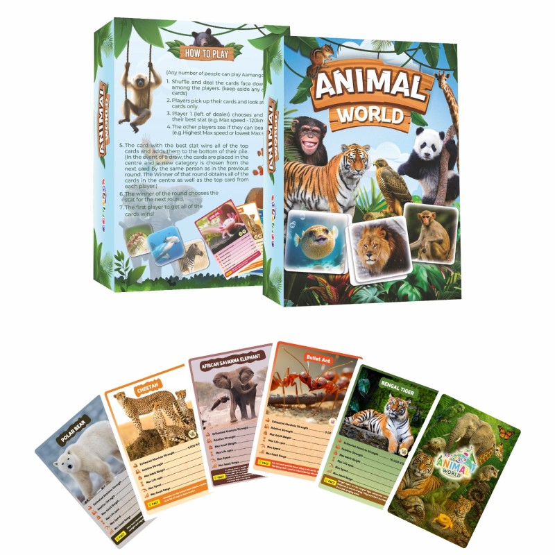 🦁 Aamango Animal World – Ultimate Trump Card Game for Kids
