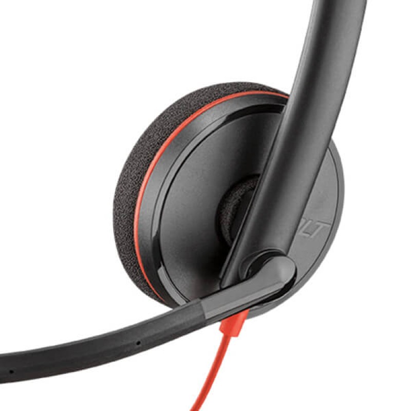 Plantronics - 3220 USB-A Wired Headset - Dual Ear (Stereo) with Boom Mic