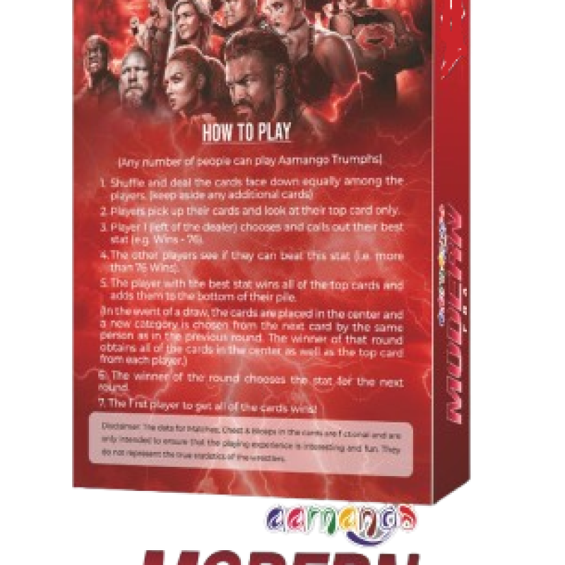 Aamango WWE Collection Trump Cards (Golden Era + Attitude Era + Modern Era)