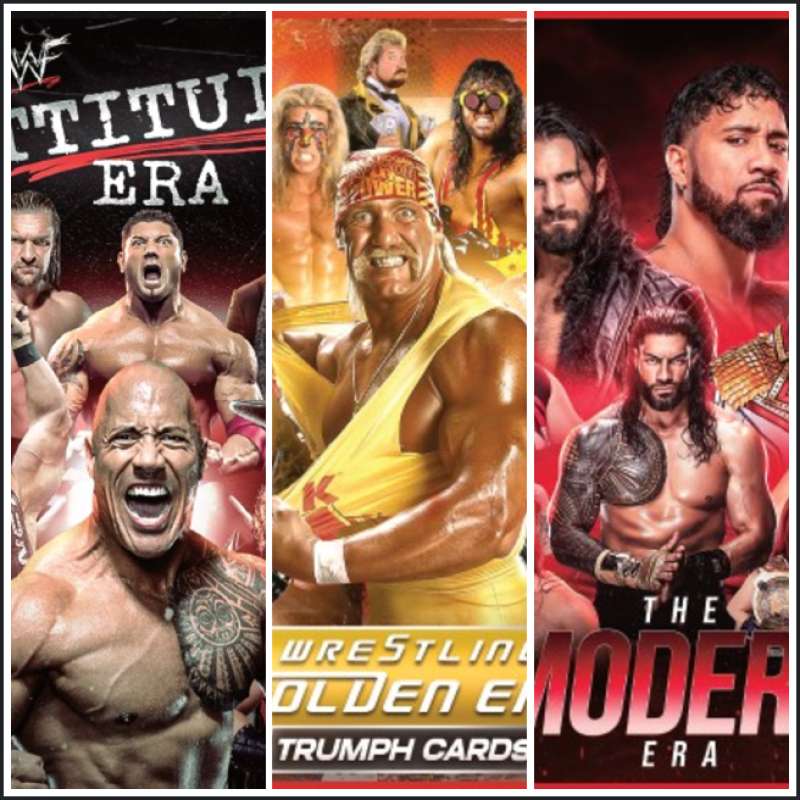 Aamango WWE Collection Trump Cards (Golden Era + Attitude Era + Modern Era)